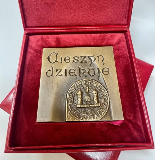 Okolicznościowy medal miasta Cieszyna za osiągnięcia w dziedzinie twórczości artystycznej, upowszechniania i ochrony kultury